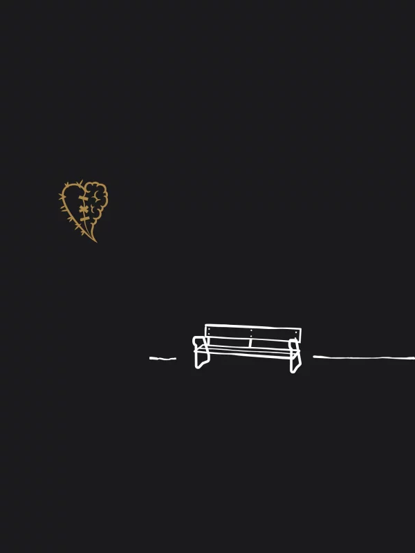 Diseño - banco farola - Delantera Camiseta "Banco y Farola"